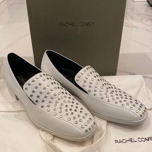 Rachel Comey white studded leather loafers